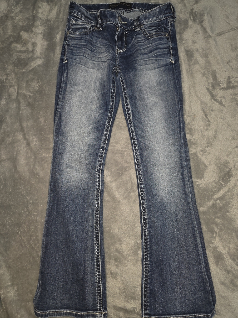 Express Stella Low Rise Bootcut Jeans Blue Size 2
